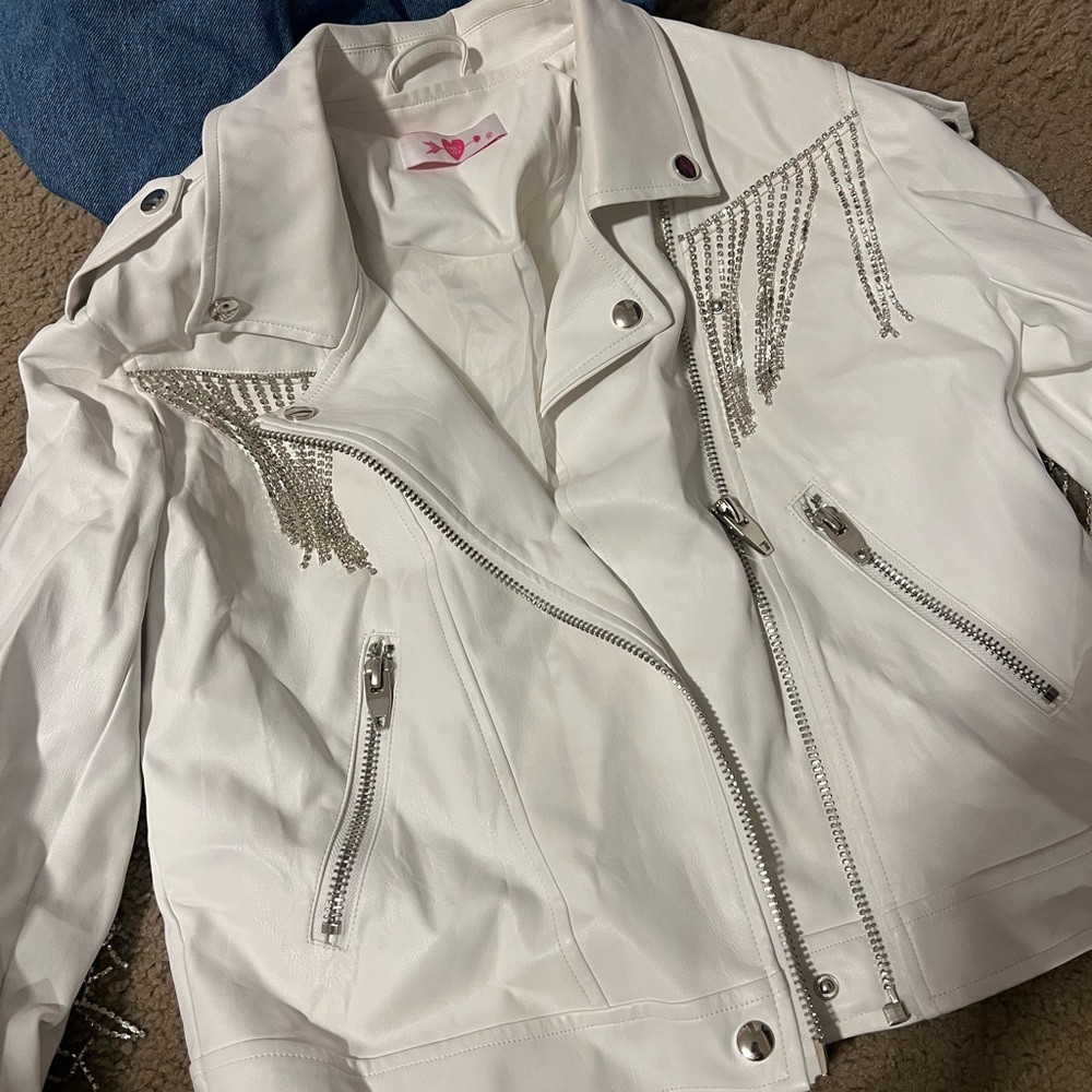 White Fringe Women's Jacket